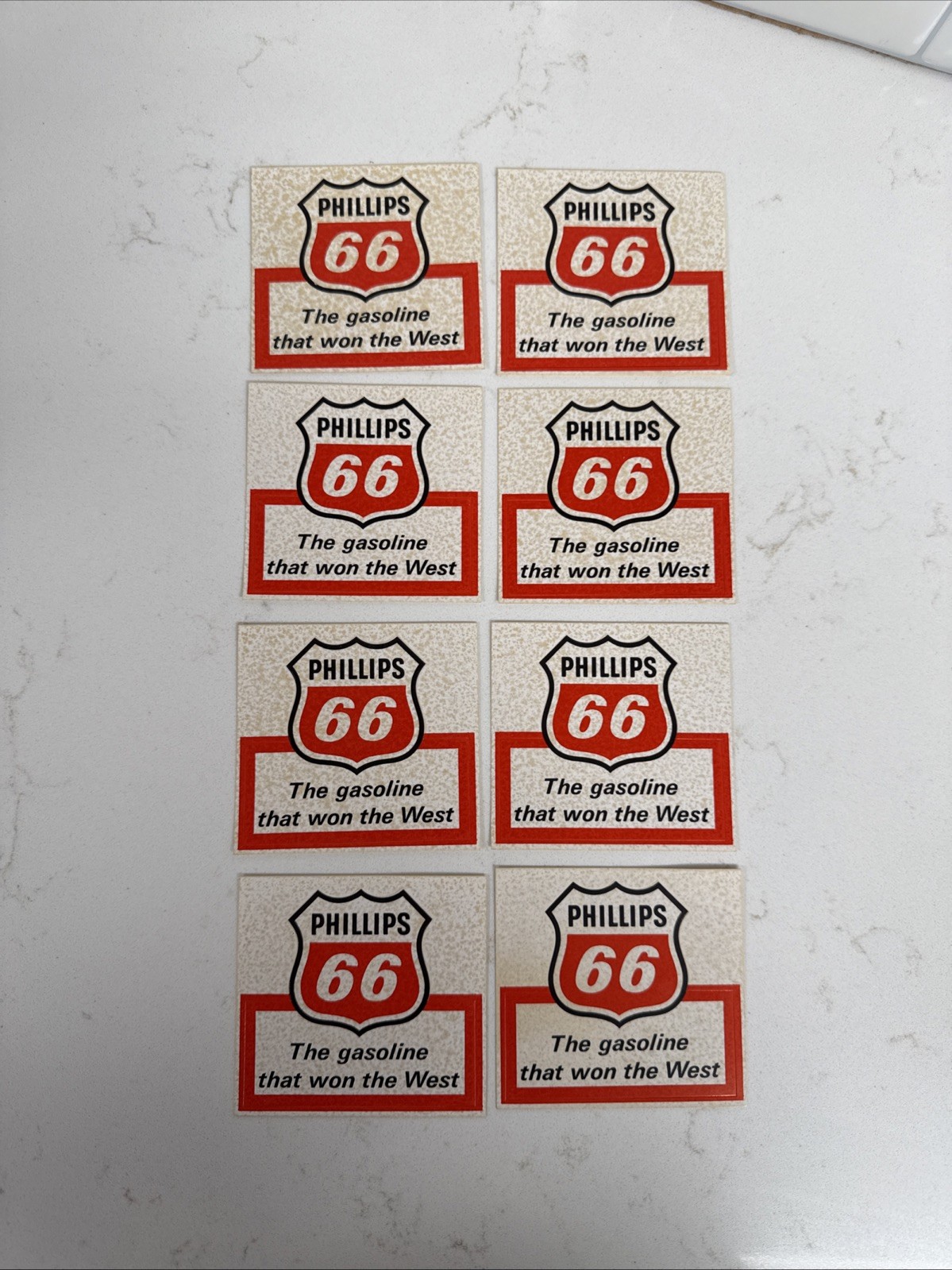 VTG NOS Original Phillips 66 The Gasoline That Won The West Decal 3”x3”