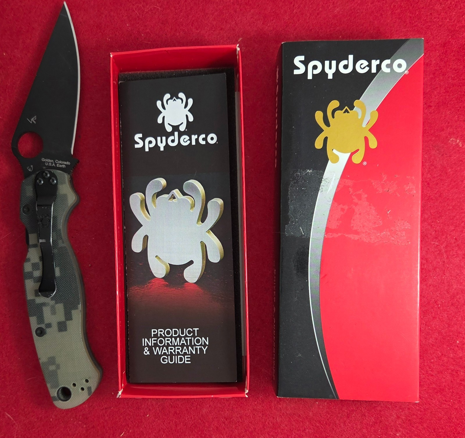 Spyderco Para Military 2,  CPM-S45VN, Camouflage G10 scales