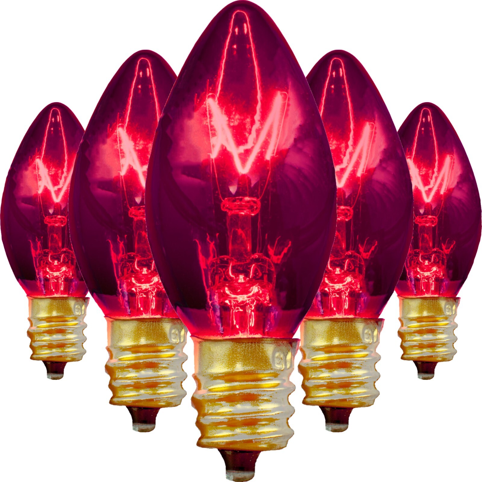 C-7 PURPLE CLEAR STEADY LIGHT BULBS BRAND NEW 1 BOX OF 25 C7 PURPLE CHRISTMAS
