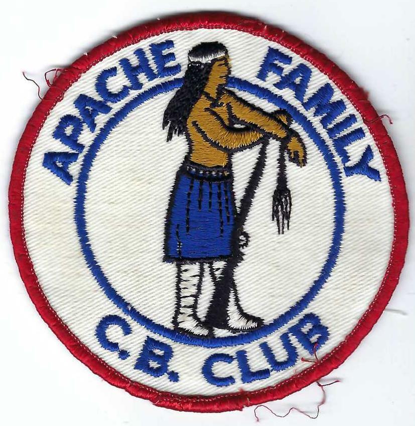 Vintage Apache Family C.B. Club Patch - Rare Find - 4 in EonT - c7549