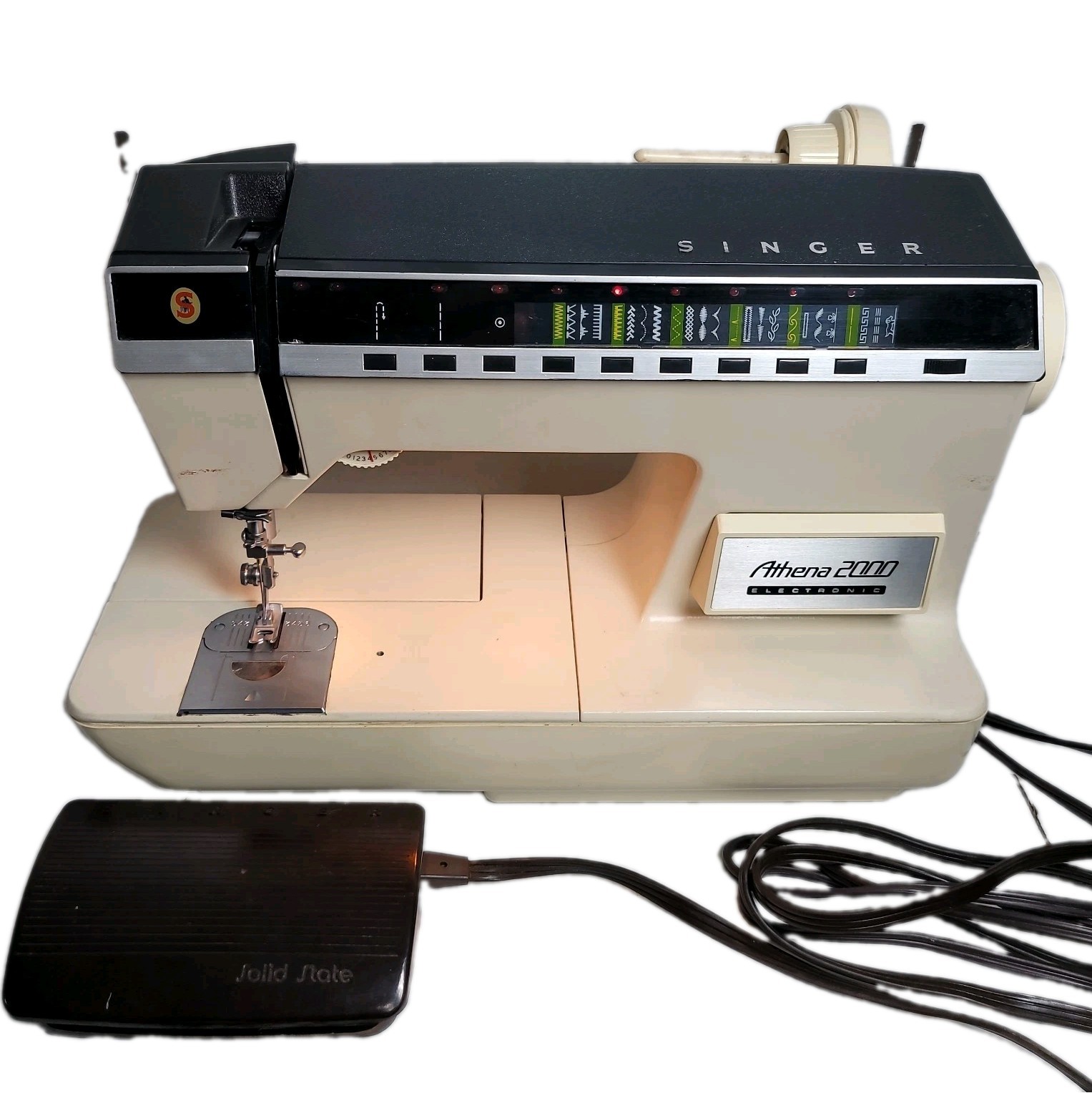 Vintage Singer Athena 2000 Electronic Sewing Machine w/ Foot Pedal - TESTED 