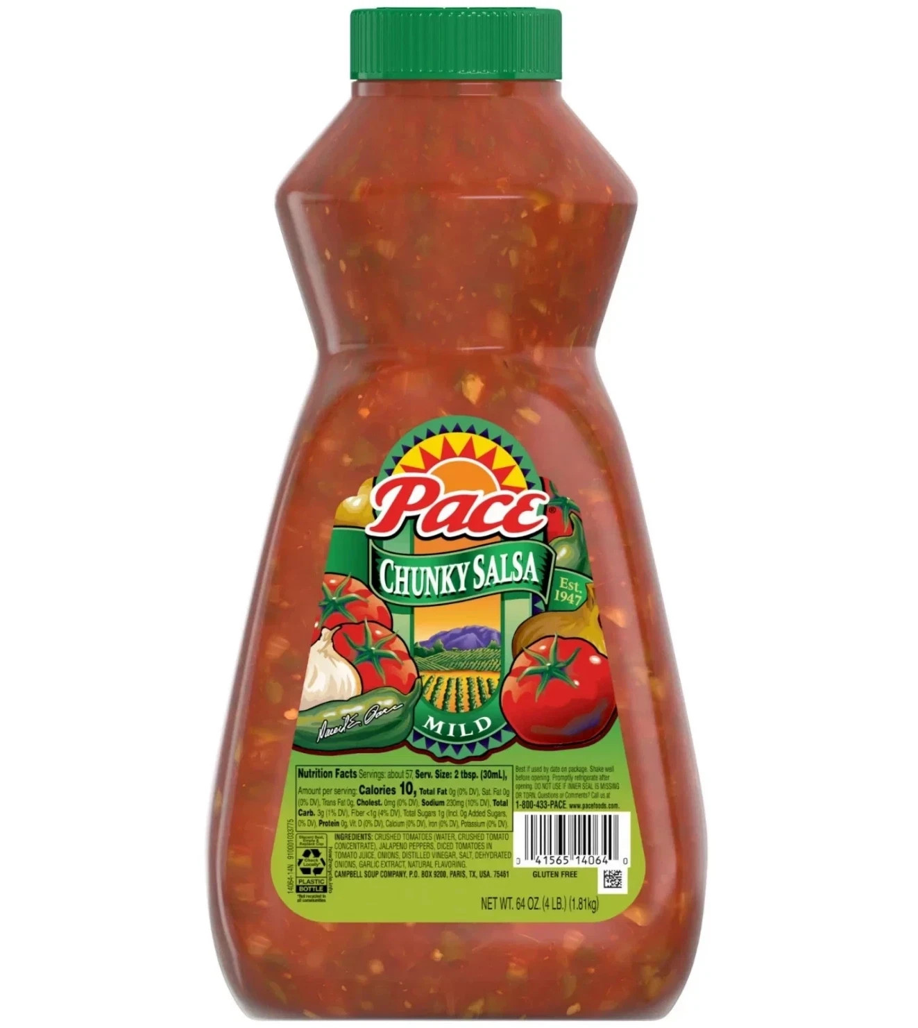 Pace Chunky Mild Salsa, 64 oz Bottle 