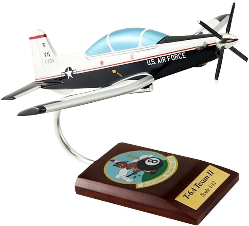 USAF Beechcraft T-6A Texan II 8 FTS Trainer Desk Display Model 1/32 SC Airplane