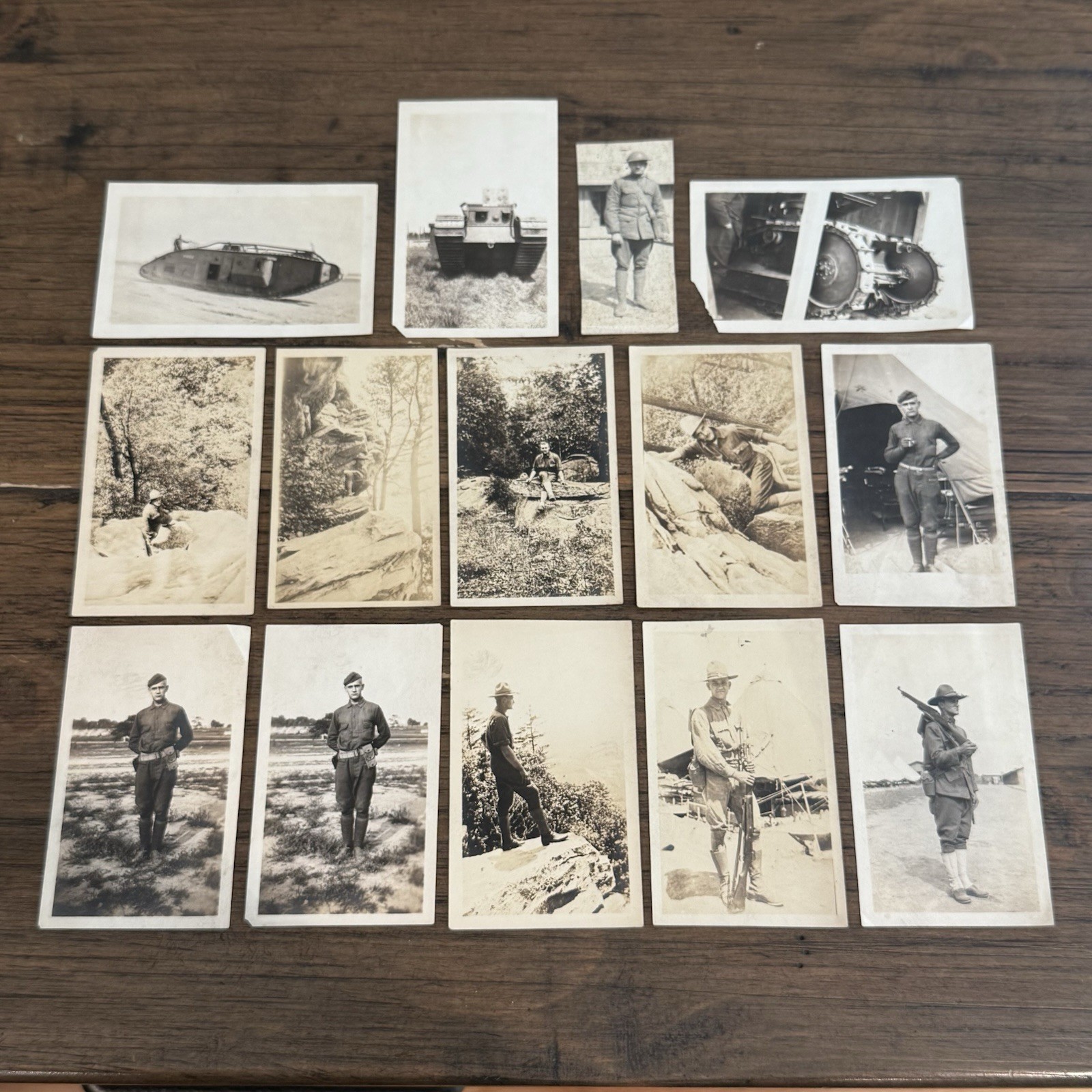 WWI US Army Tank Corps Camp Polk 9602 Original Photo Lot 14 Soldiers 1918