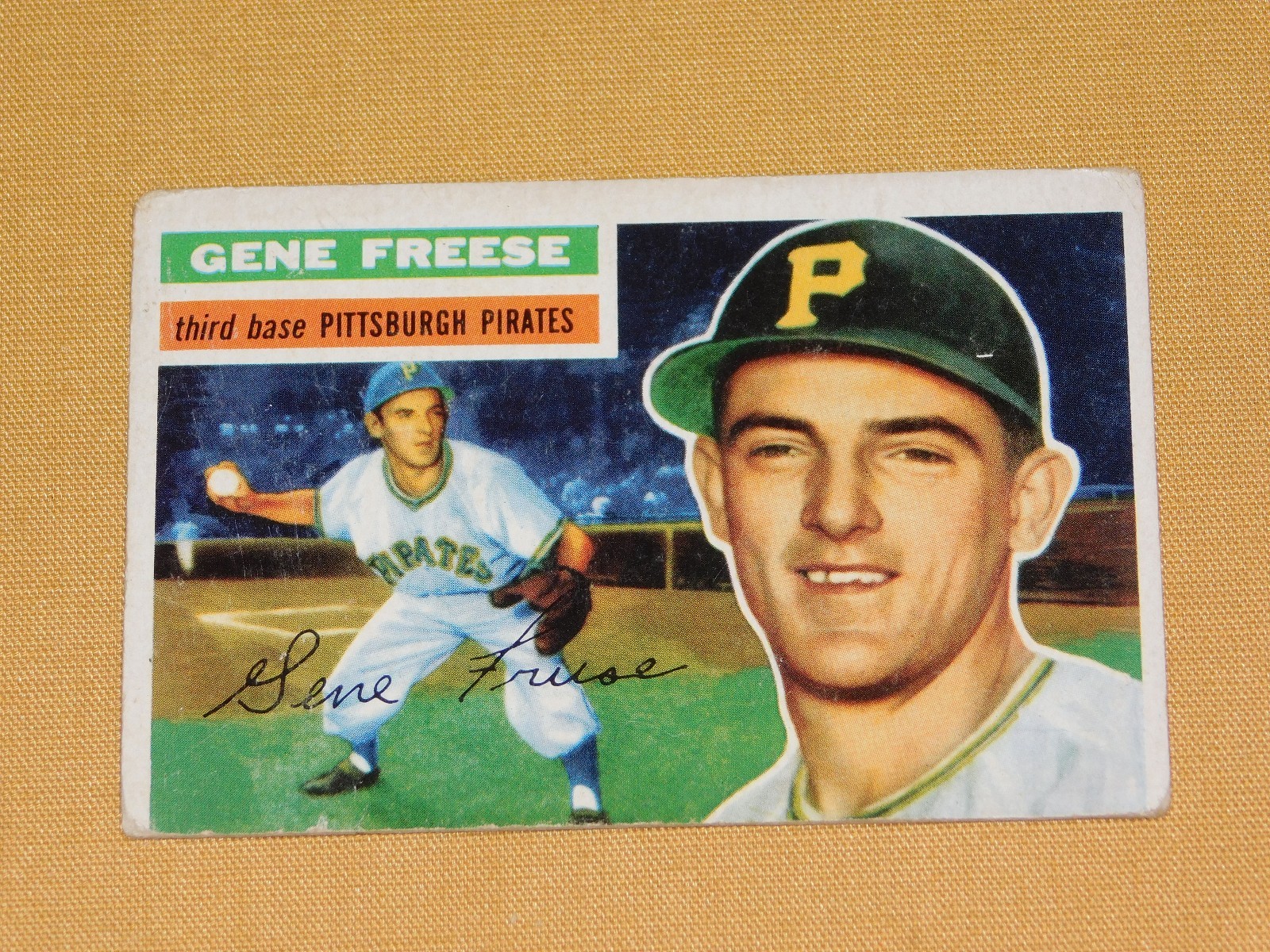 VINTAGE OLD 1950S BASEBALL 1956 TOPPS CARD GENE FREESE PITTSBURGH PIRATES