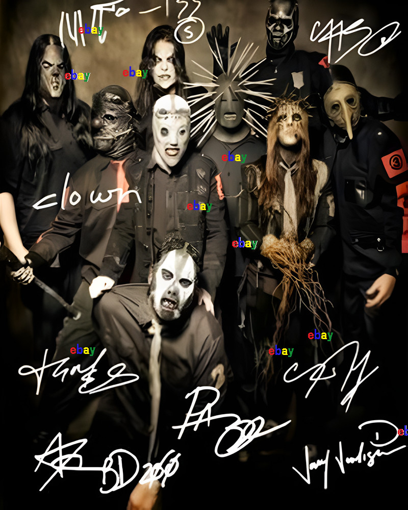 SLIPKNOT BAND SIGNED REPRINT AUTOGRAPHS HEAVY METAL ROCK 8\