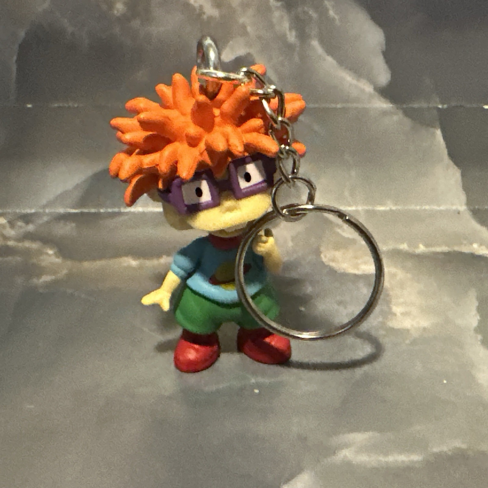 Vintage 1997 Rugrats Chuckie Finster Keychain Nickelodeon Basic Fun Retro Toy