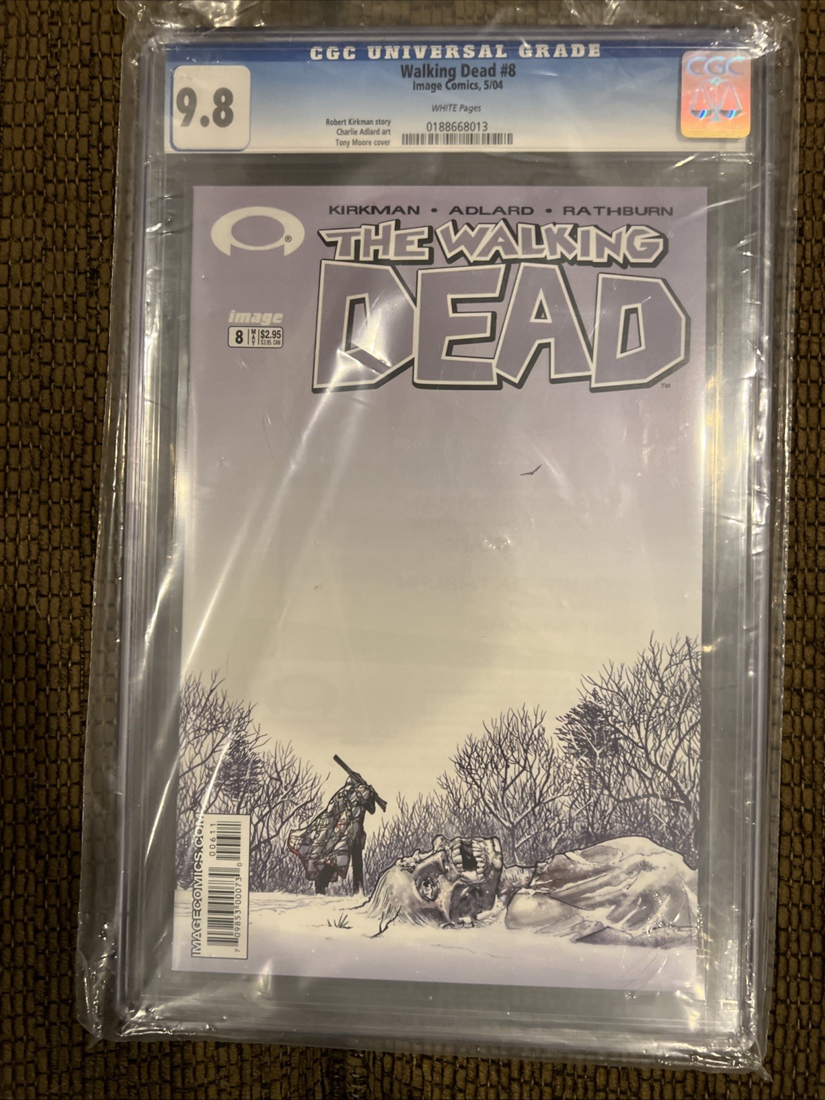 The Walking Dead #8 Comic Book 1st Printing, CGC 9.8, 2004, Image Comics