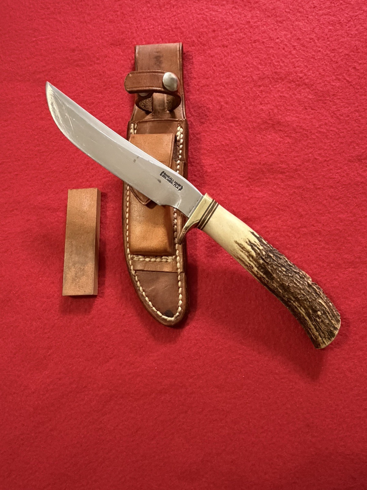Vintage 1991-1994 Randall Made Hunting Knife W/Stag Handle Model 7  W/5\