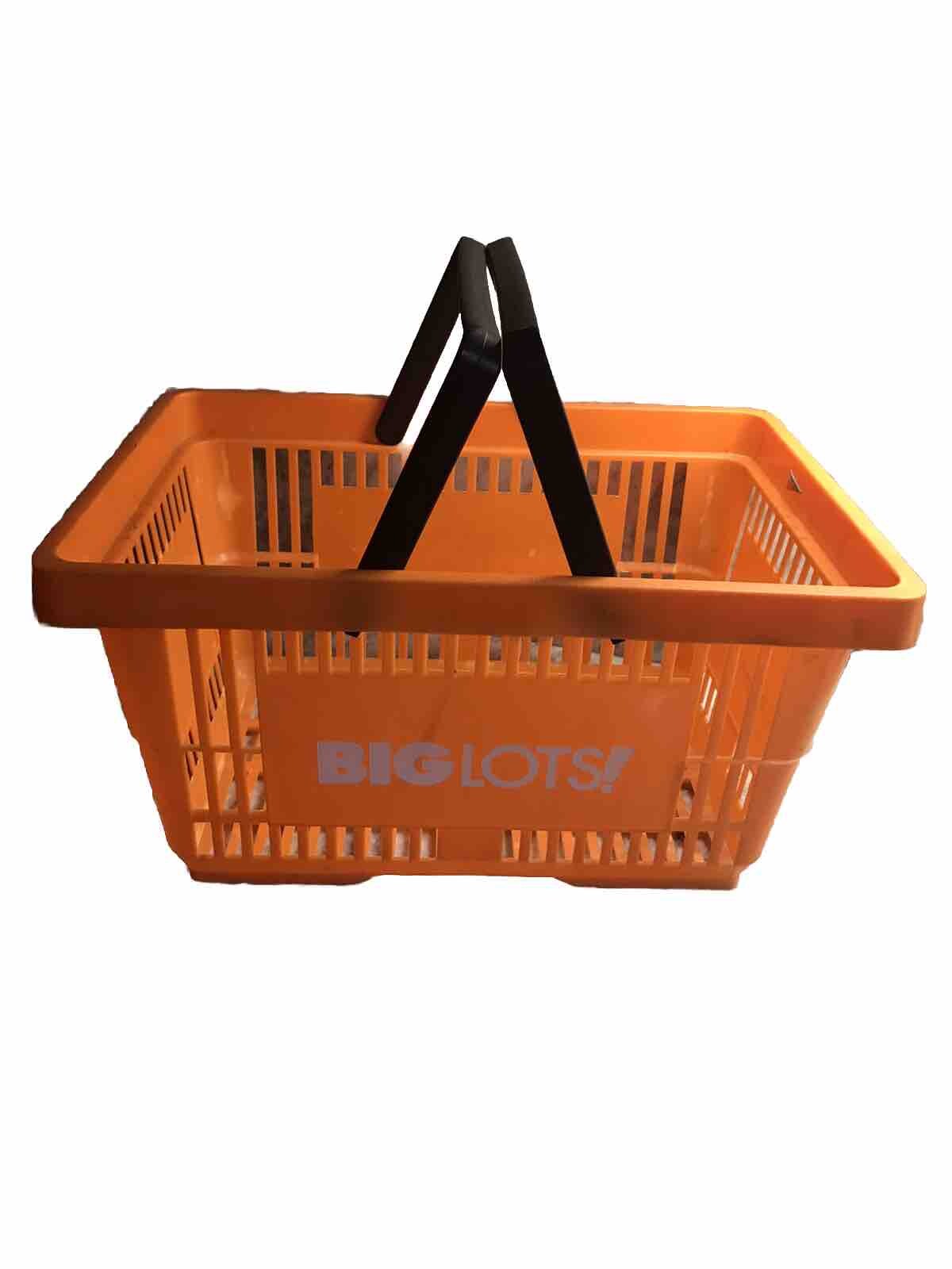 BIG LOTS Hand Shopping Basket W Handles-Plastic-Full Size-1ea—Very Good Conditio