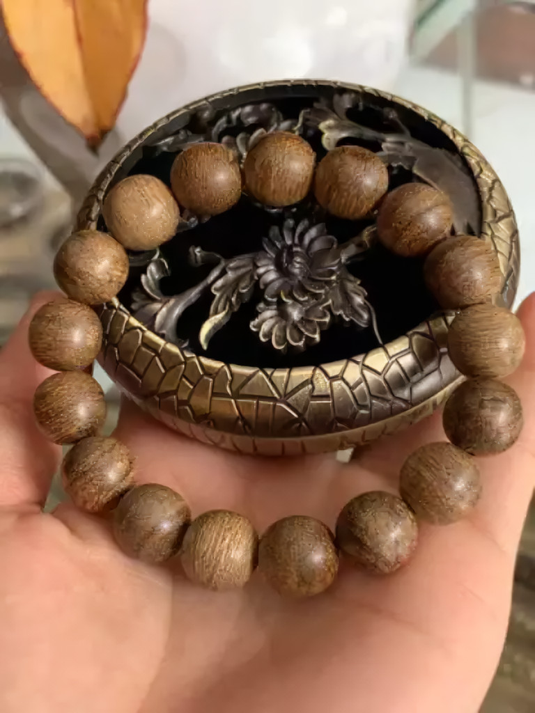 Agarwood Bracelet Aquilaria malaccensis Natural Wood Papua 12mm
