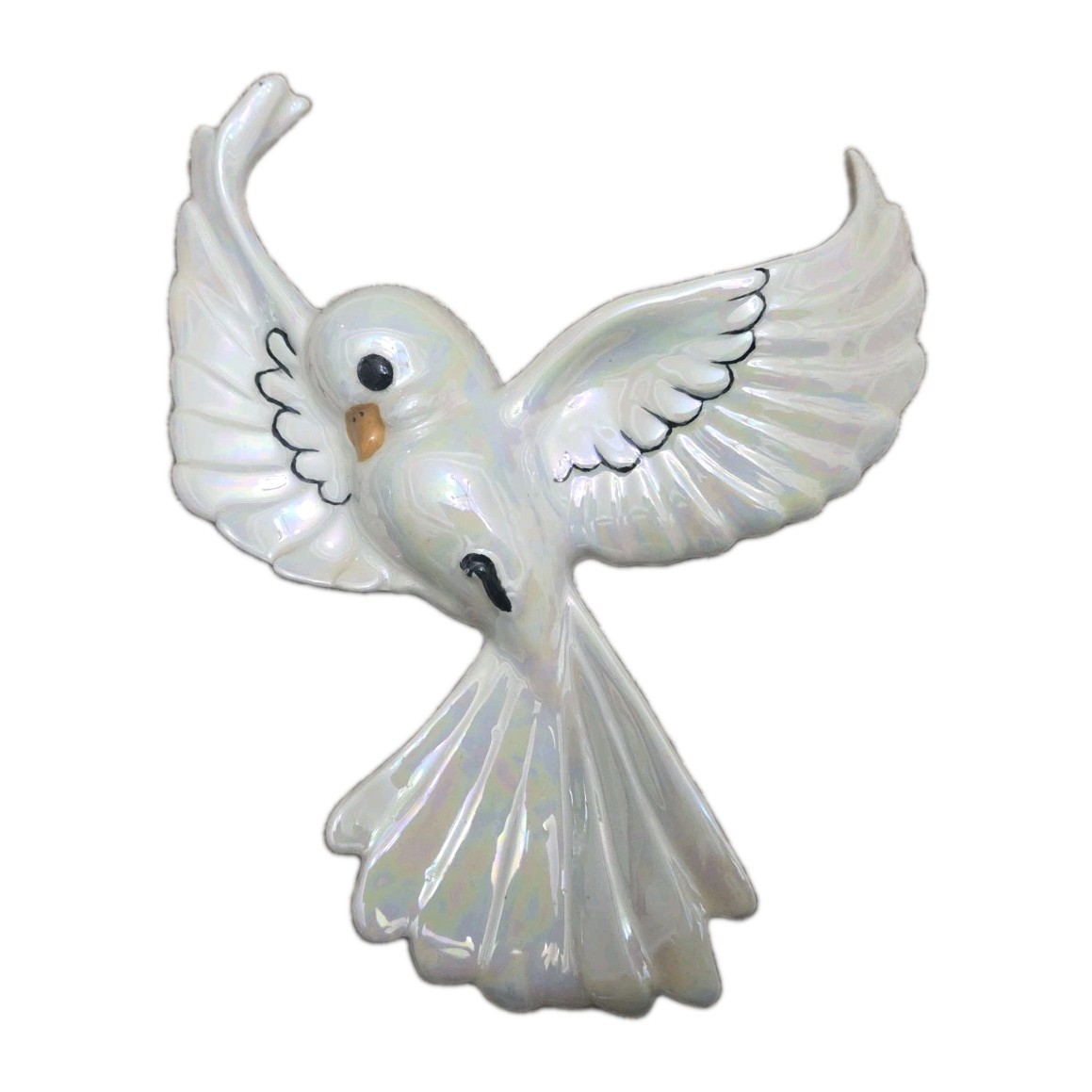 MCM Vintage Freeman McFarlin Iridescent Bluebird Wall Plaque Bird Hanging