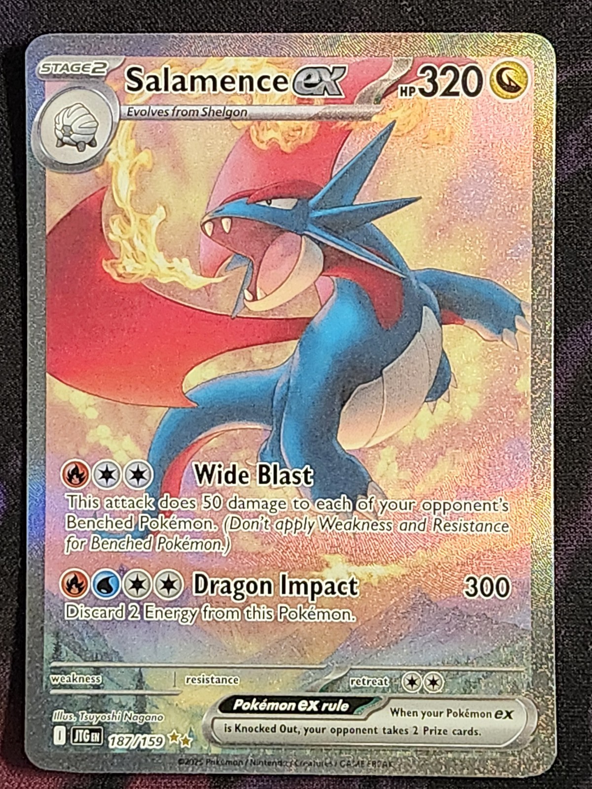 Pokemon Salamence EX 187/159 Journey Together JTG