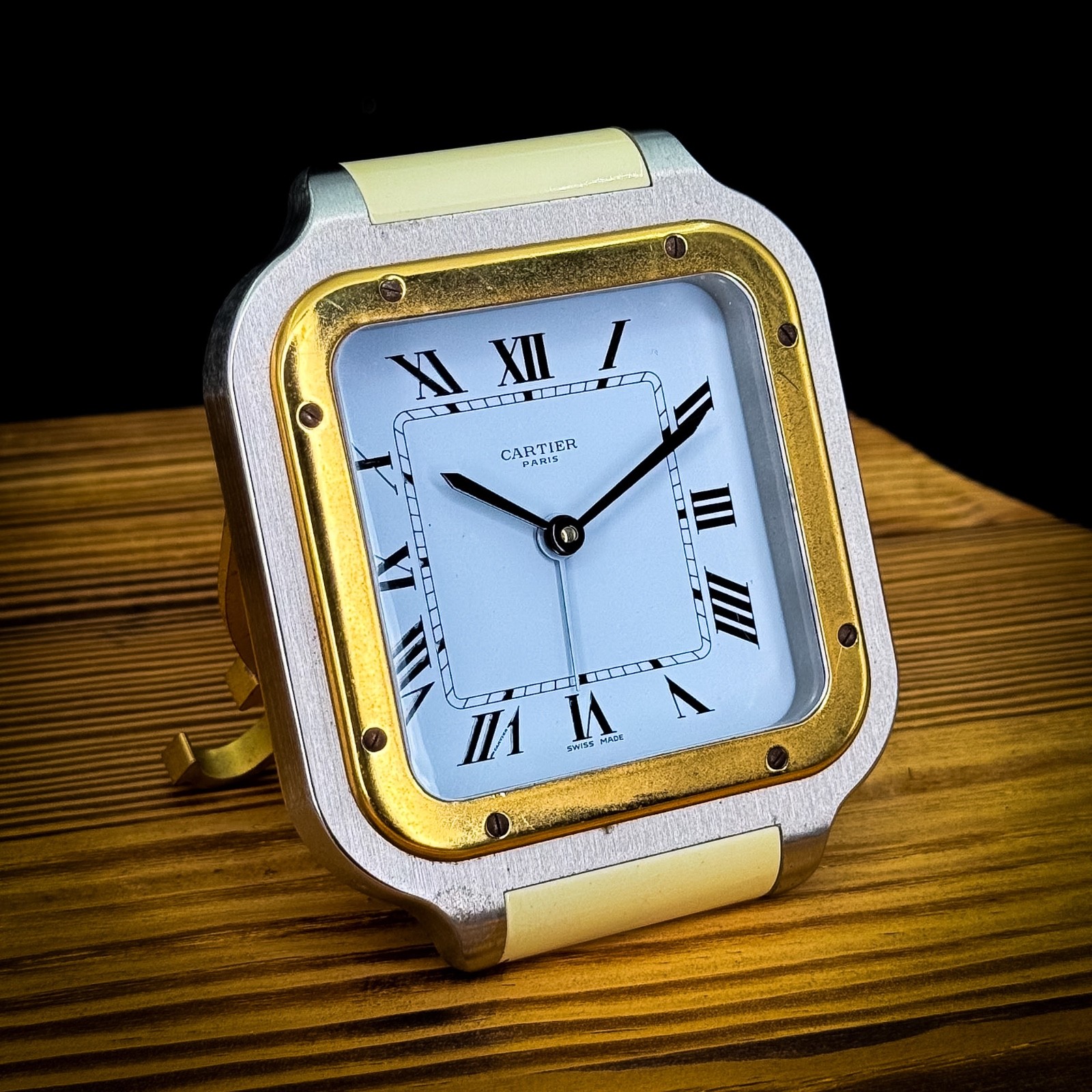 Cartier Santos Desk Watch - Santos-style desk/travel clock by Cartier Cartier Santos Desk Watch - Santos-style desk/travel clock by Cartier