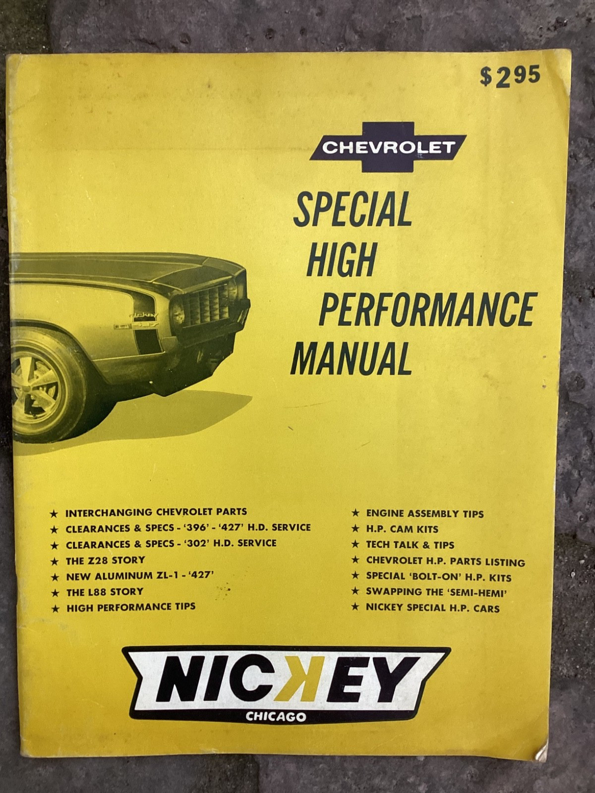 Rare Original 1969 Nickey Chevrolet Speed Equipment Perform. Catalog Chicago ILL