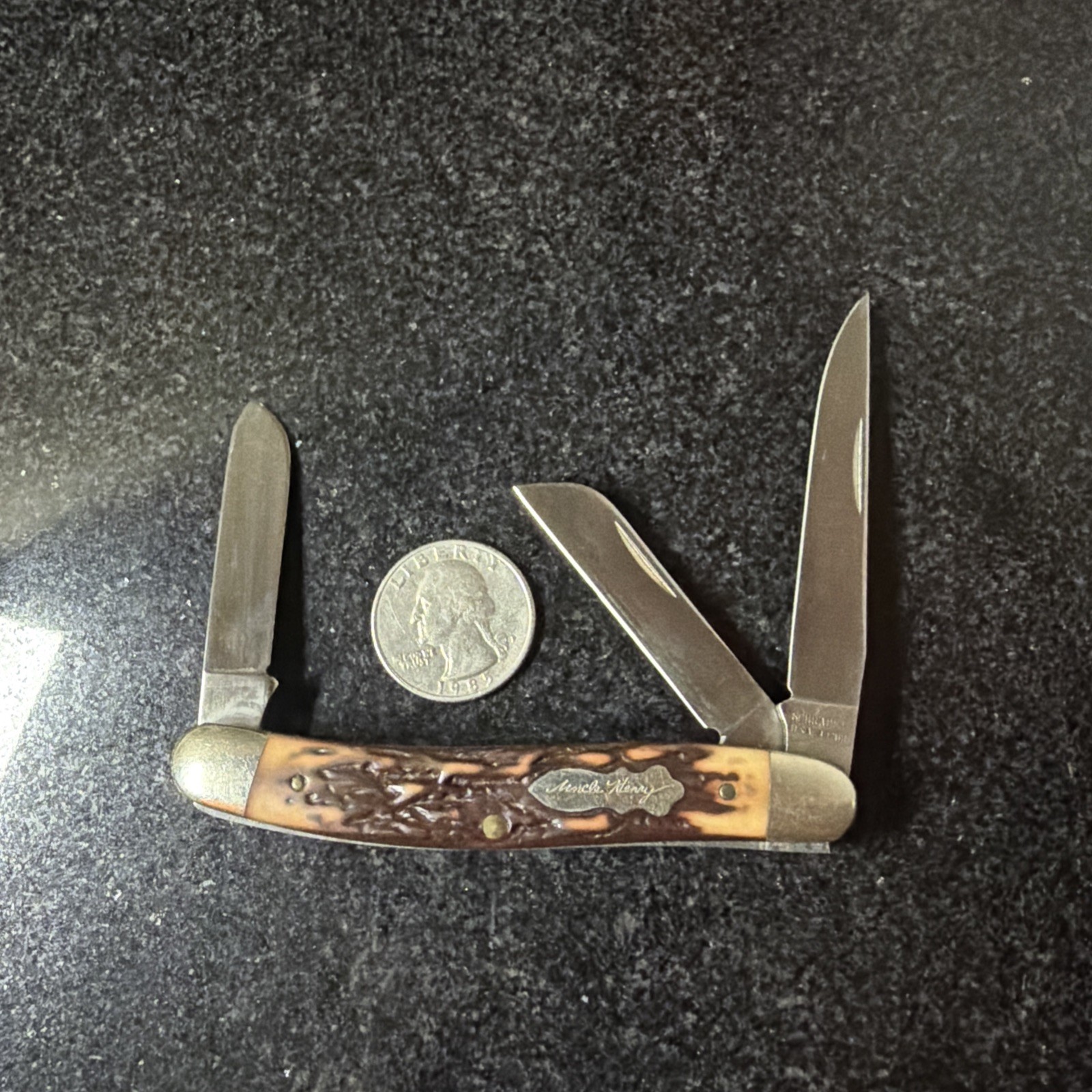 RARE VTG NOS SCHRADE PREMIUM STOCKMAN KNIFE UNCLE HENRY 897-UH