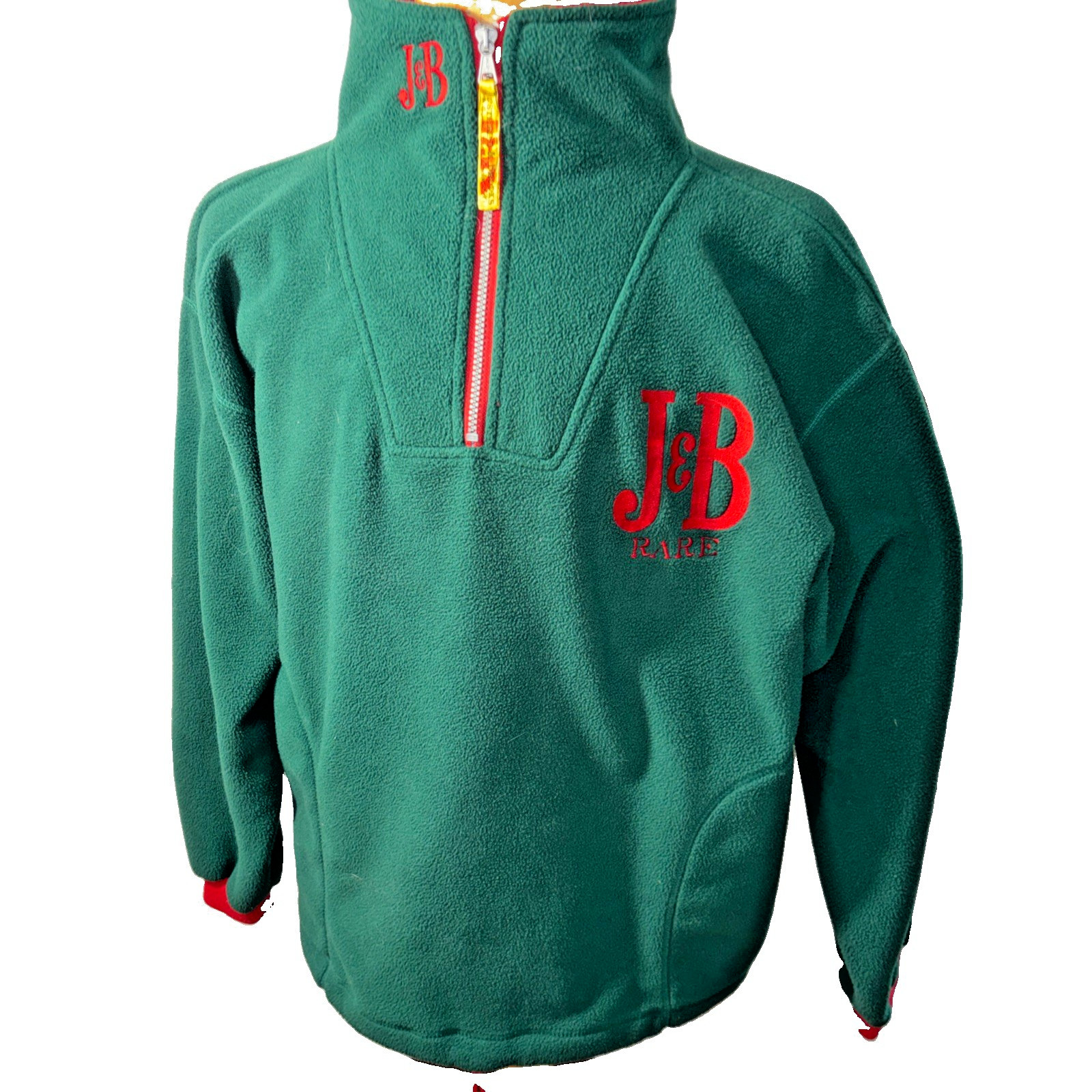 VTG J&B Rare Scotch Whisky Fleece Jacket XL '90s Movie Embroidery Y2K Gorp Adver