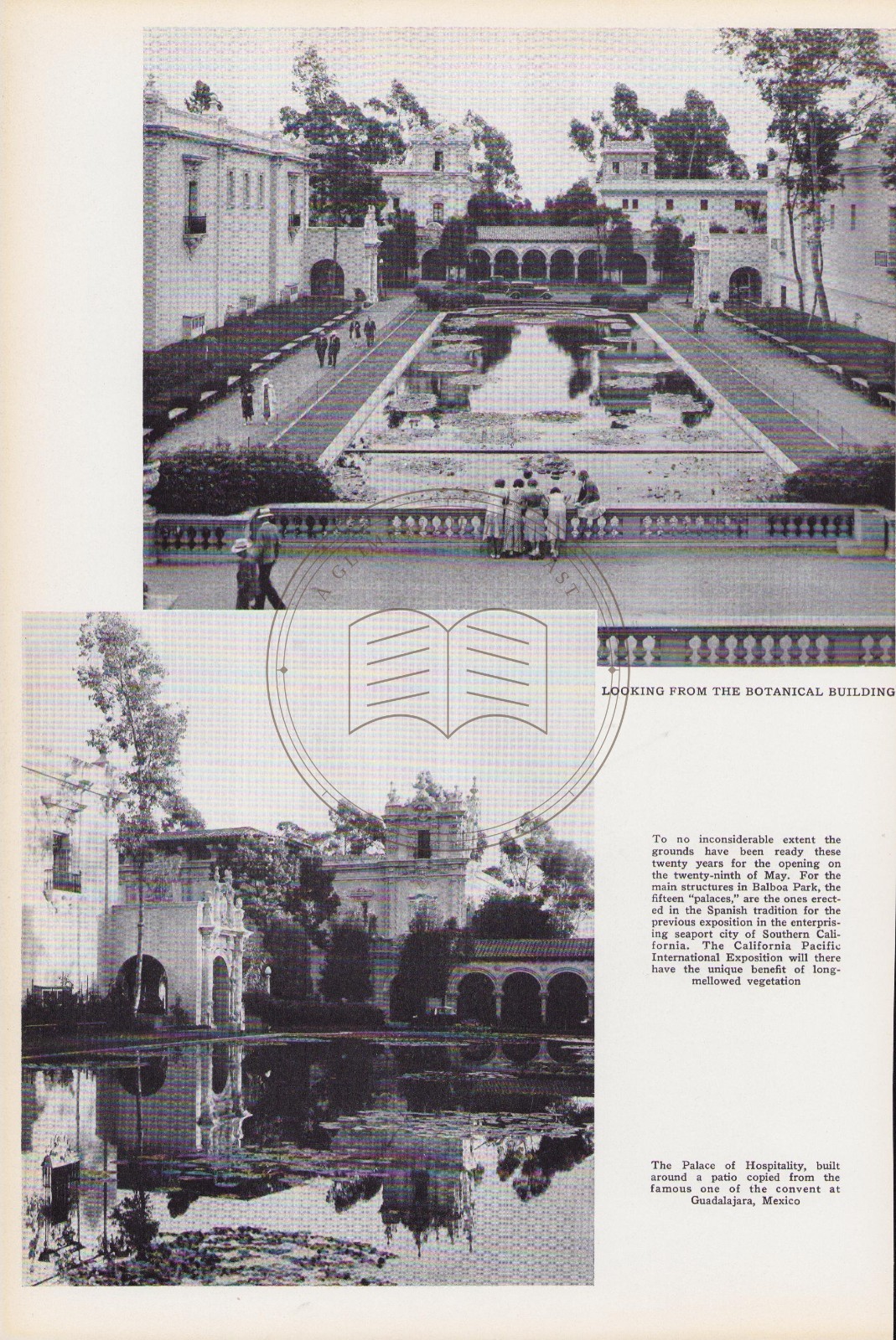 San Diego Balboa Park California Pacific International Exposition Photos 2p 1935