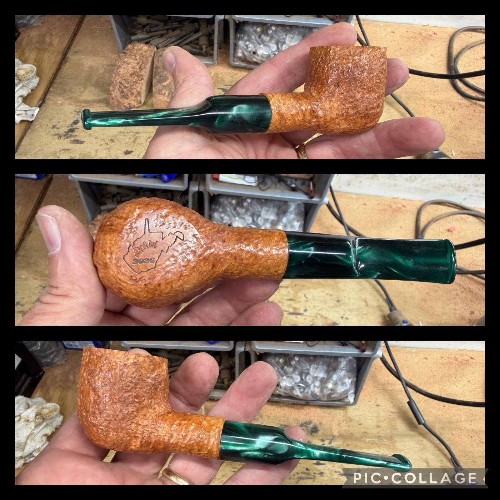 Custom made poker pipe,estate pipe,billiard pipe,brian doran, Briar Pipe