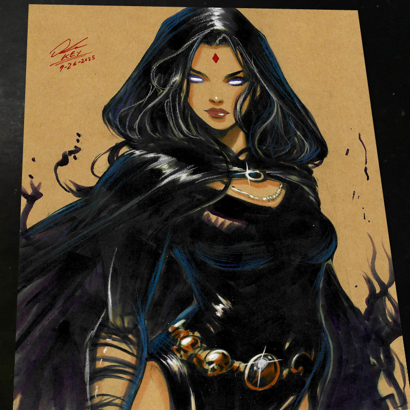 Raven Art Print Signed 8.5x11 | Art by Keyeske