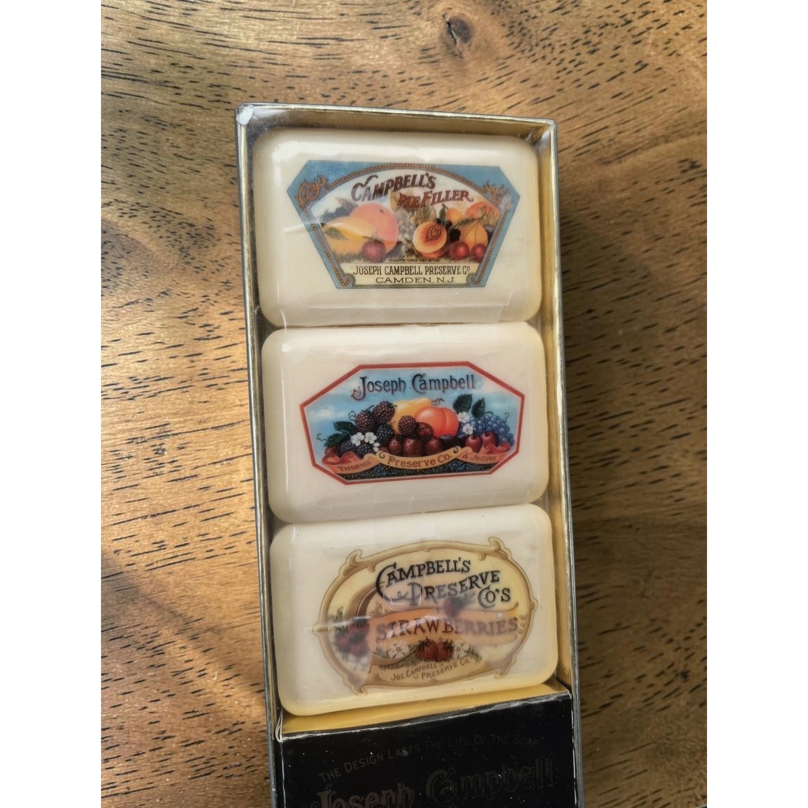 Vintage 1993 Joseph Campbell Preserve Co Decorative Soap Set Sealed Campbell's