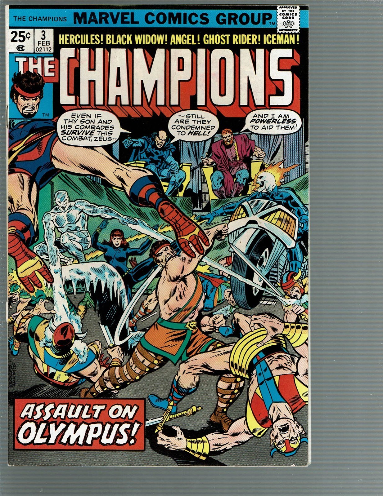 The Champions 3 Hercules Angel Iceman Ghost Rider Pluto Final VF+