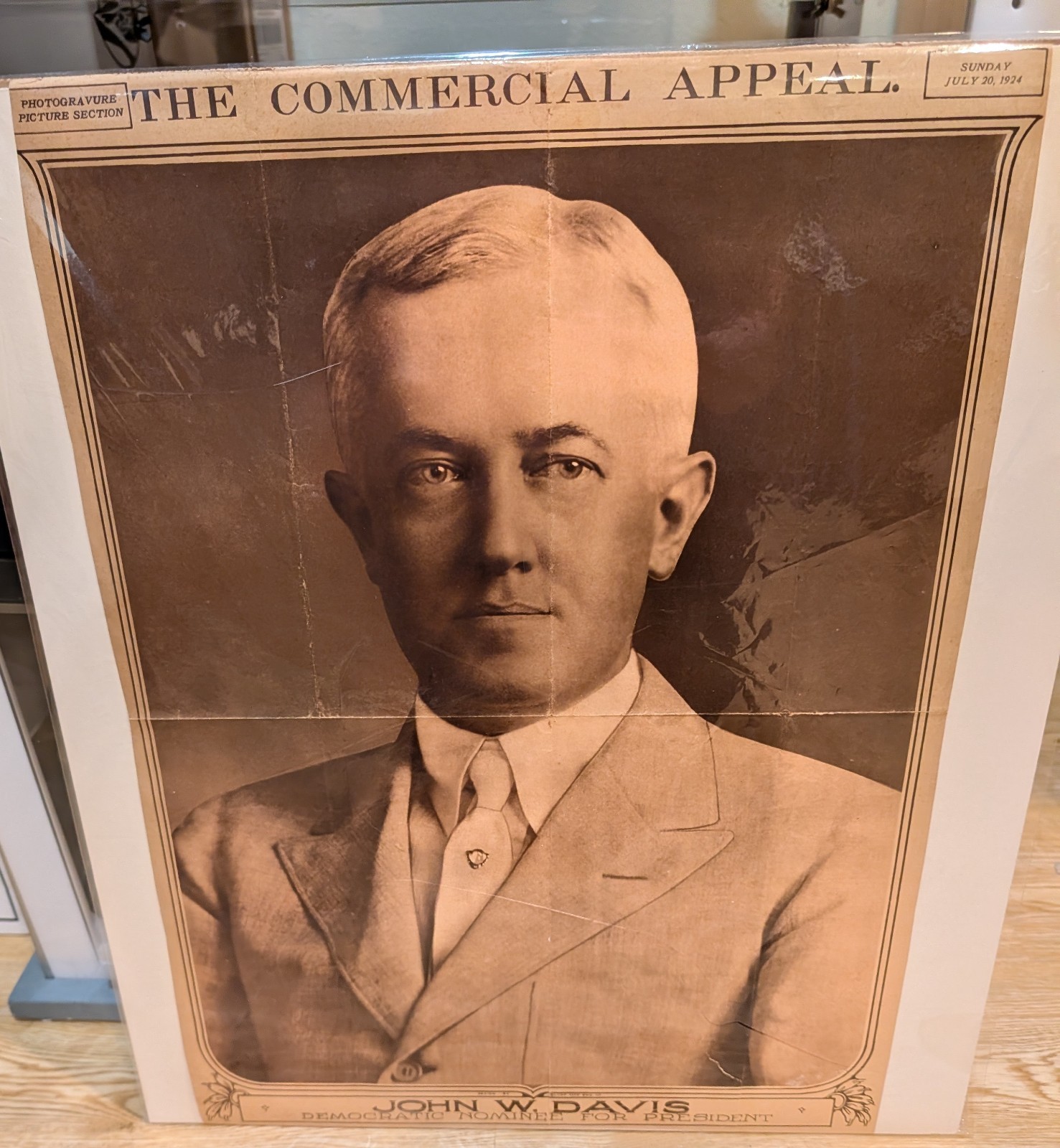 John Davis 1924 Political Campaign Broadside Poster Democratic Nominee