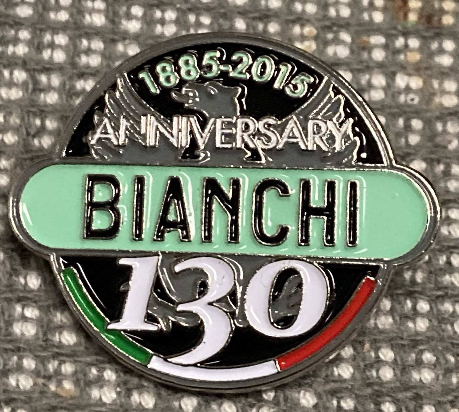 Bianchi Bicycles 130th Anniversary Pin 1885 - 2015 (1” Pin)