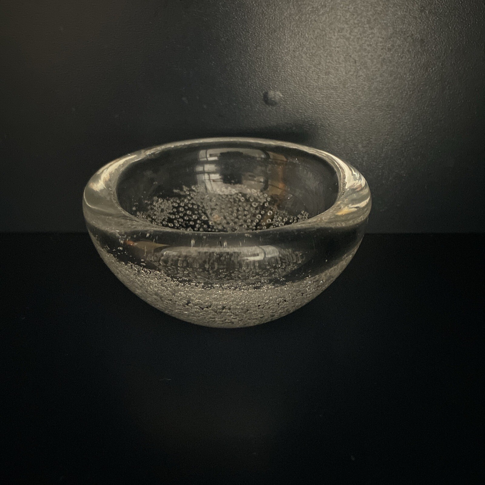 Vtg MCM Littala Finland Signed By K Franck 3.5”Trinket Bowl, Ring Holder