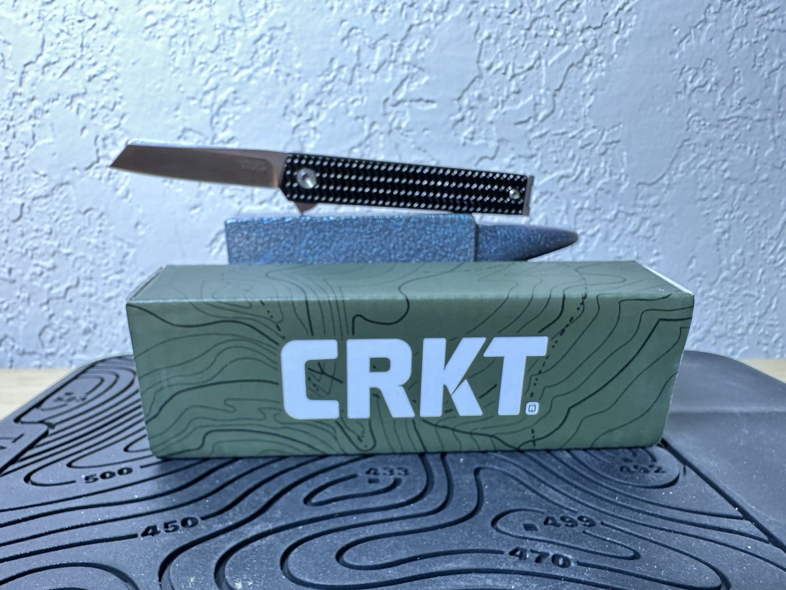 CRKT CEO Microflipper Black Clip Point Plain Edge Aluminum Liner Lock NEW