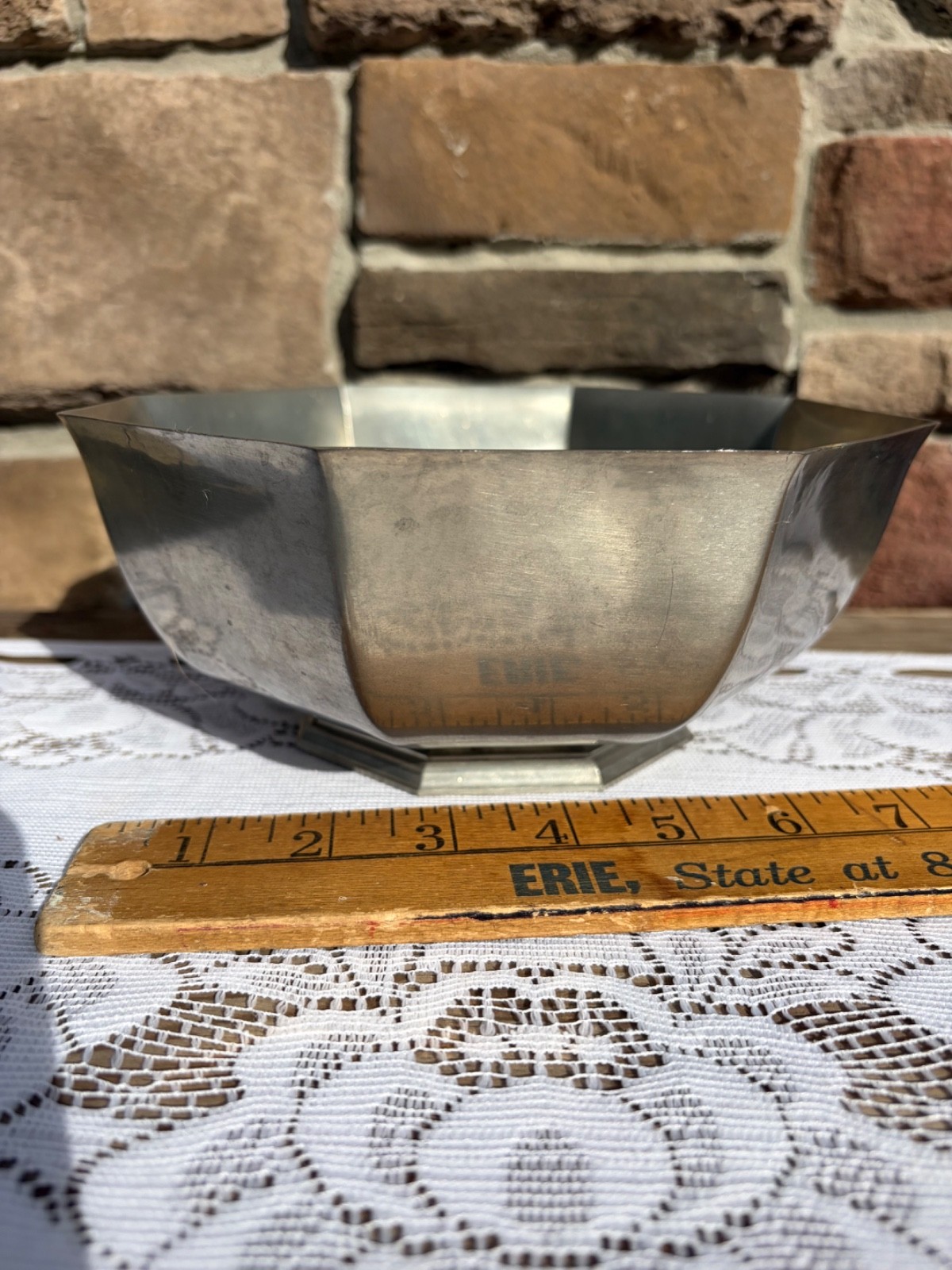 Vintage Gorham Octette Pewter Octagonal Bowl 8\