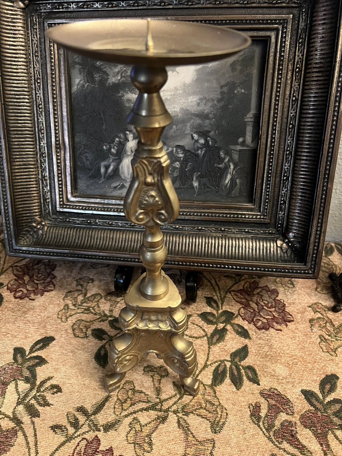 Rare Vintage Baroque Church Altar Candlesticks 15