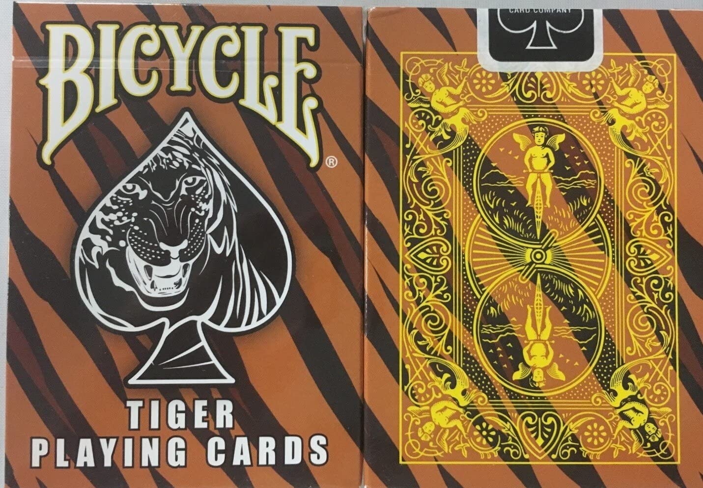 Bicycle TIGER Skin Print Rider Back Deck Playing Cards Brown Black Bengal Stripe