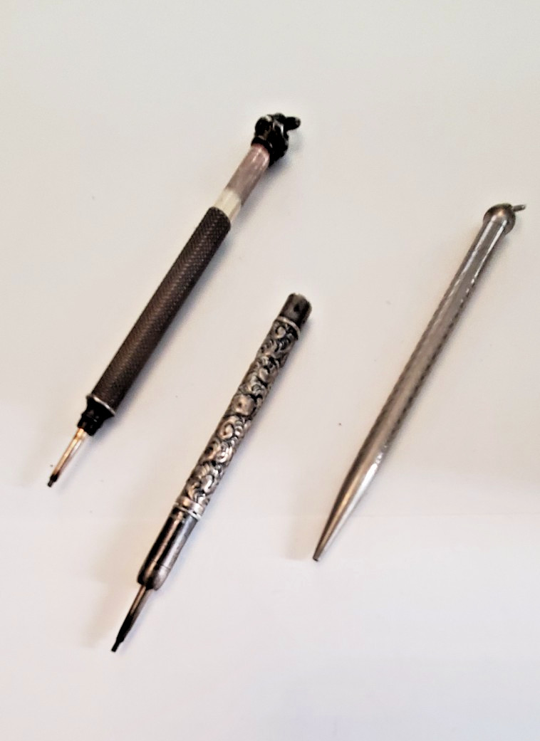 Vintage Sterling Silver 1900\'s Mechanical Pencils - Lot of 3