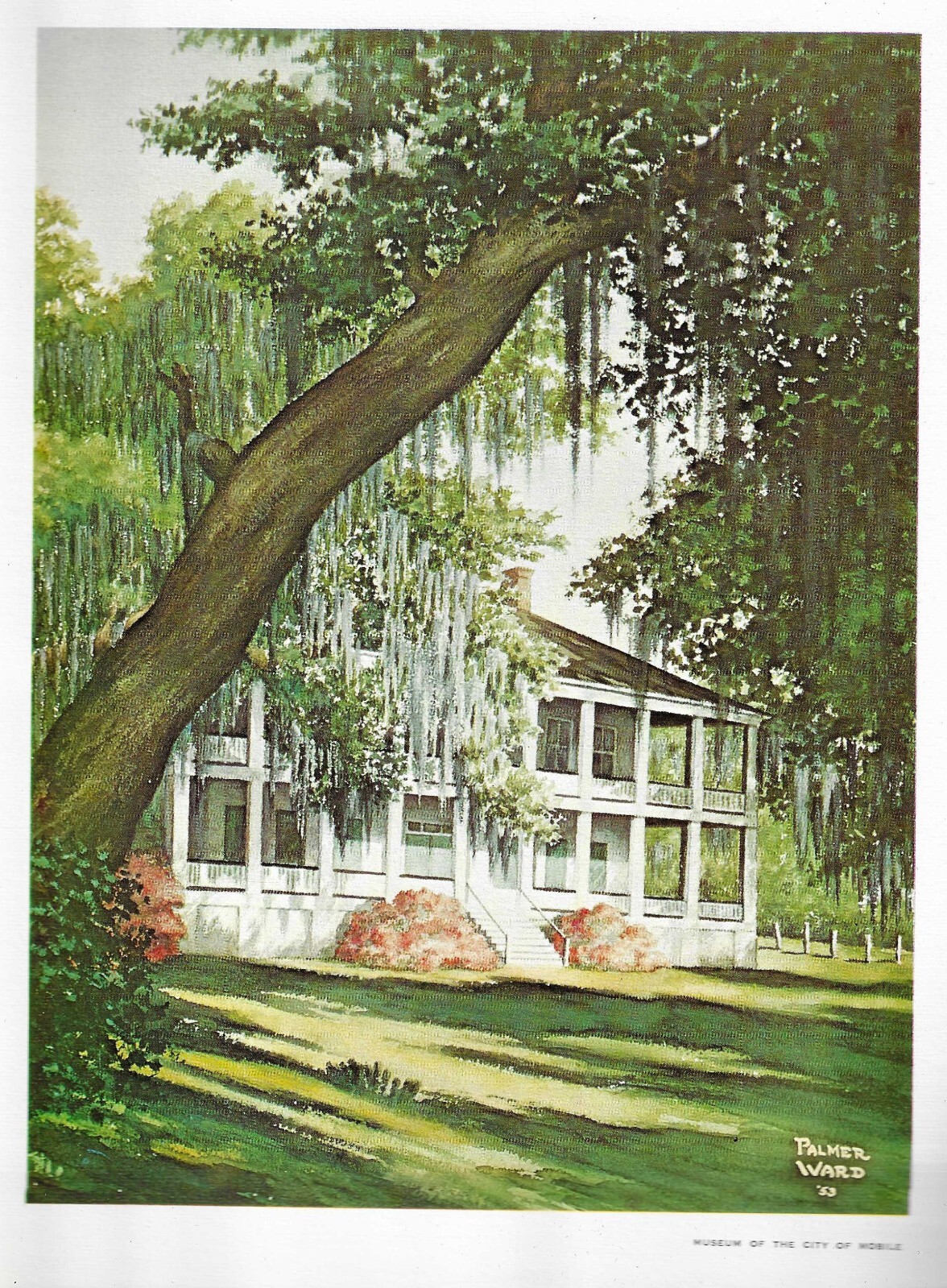 1969 mobile AL Christmas Greetings Southern Lithographing OLD Mobile pix ALABAMA