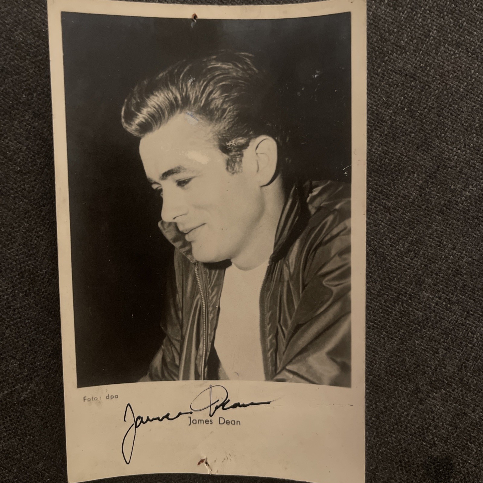 Vintage James Dean Signature Original Autograph Cinema Postcard
