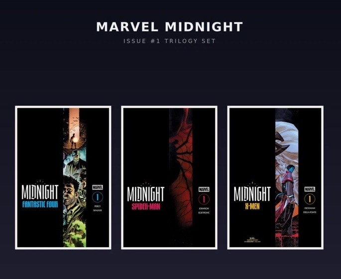 Preorder | Marvel Midnight Trilogy #1 Cover A Set — Spiderman, X-Men, Fant. Four