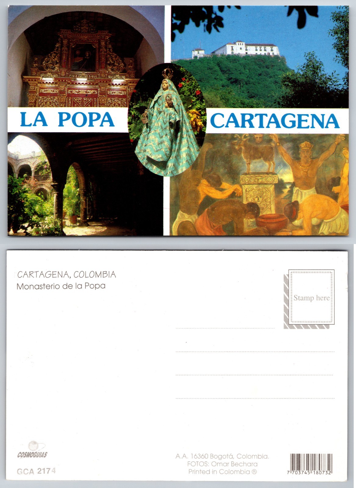 Continental La Popa Cartagena Colombia Postcard