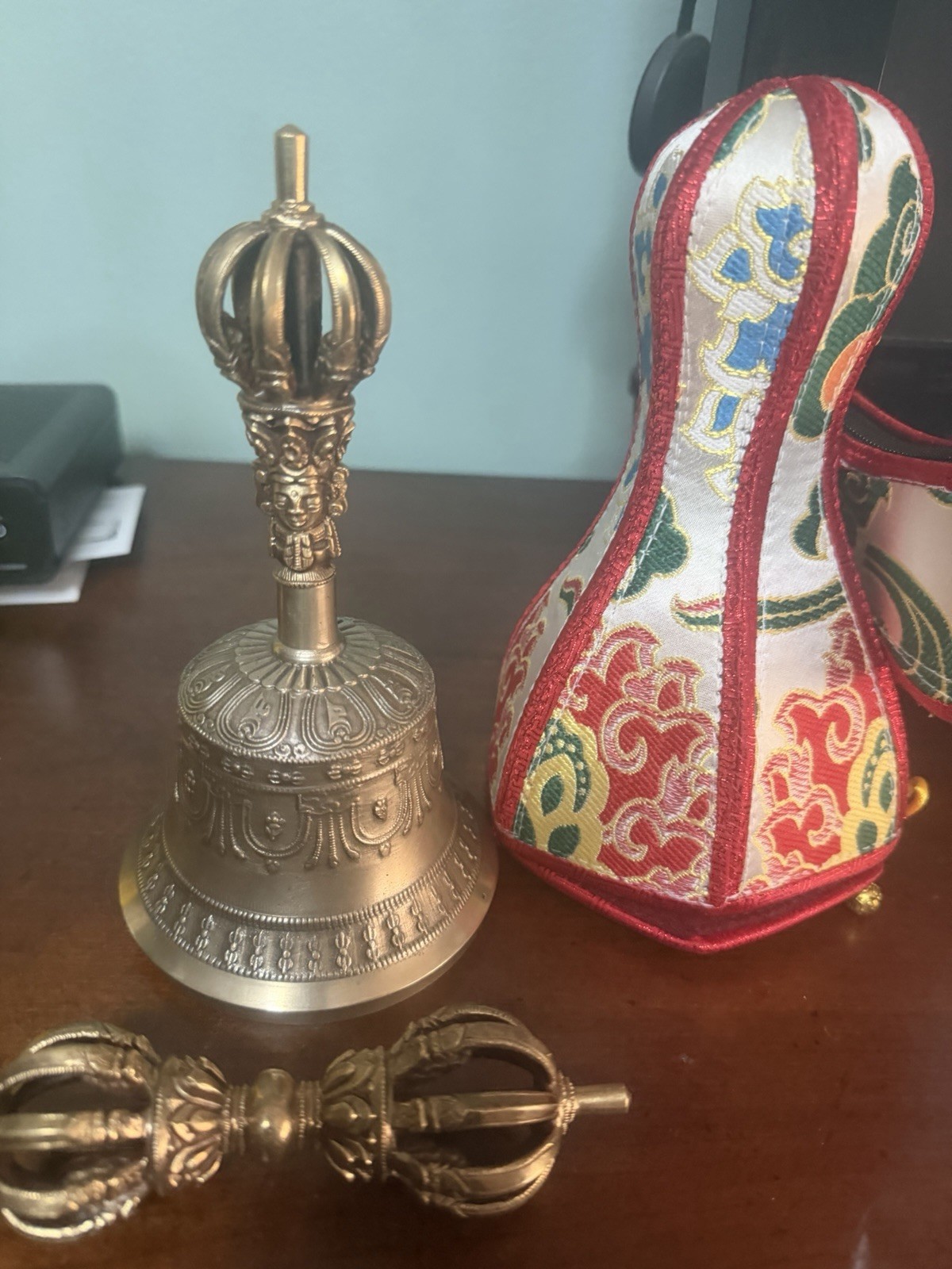 Tibetan Buddhist Bell With Vajra - Sacred Ritual, Spiritual Bell From Nepal