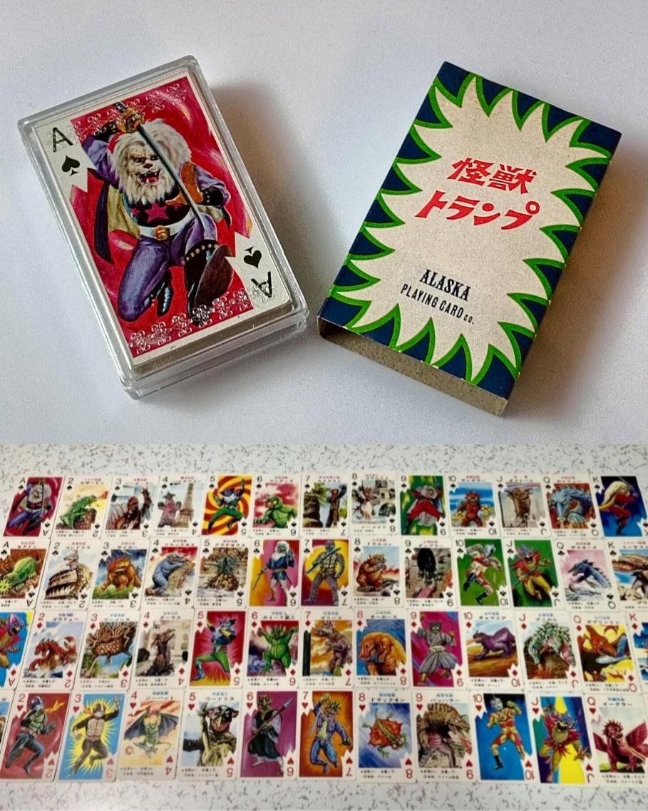 Vintage Japanese Kaiju Trump Cards Ultraman Kamen Rider Showa Retro
