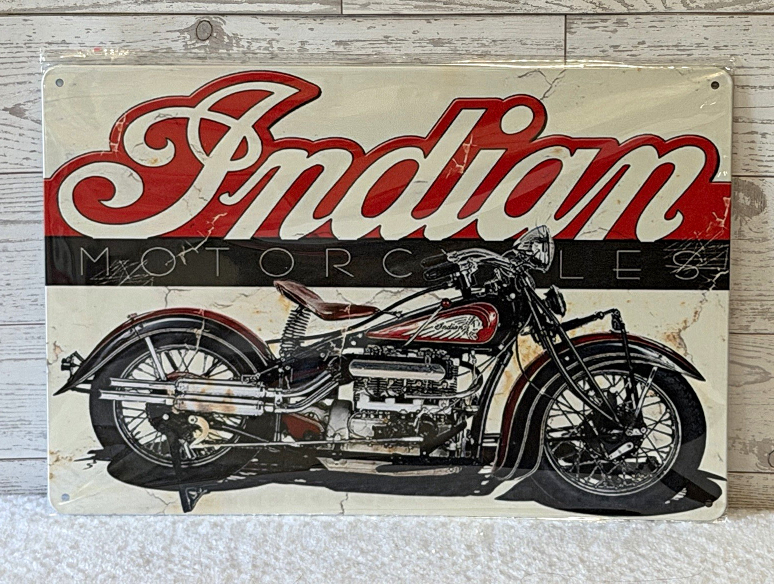 Vintage Indian Motorcycles Tin Sign Retro Metal Wall Art Garage Bar Decor 8x12
