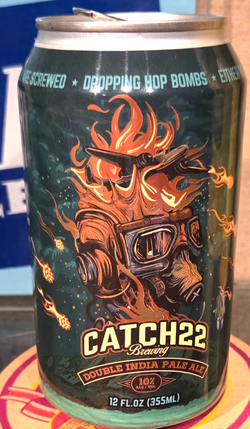2018 CATCH 22 IPA CRAFT BEER CAN CATCH 22 BRWG DENVER COLORADO OPEN & EMPTY