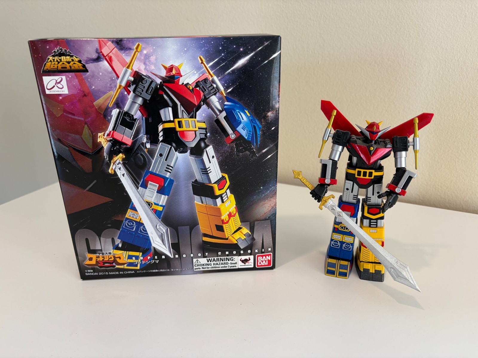 Super Robot Chogokin GodSigma Figure Space Emperor Bandai (Complete in Box)