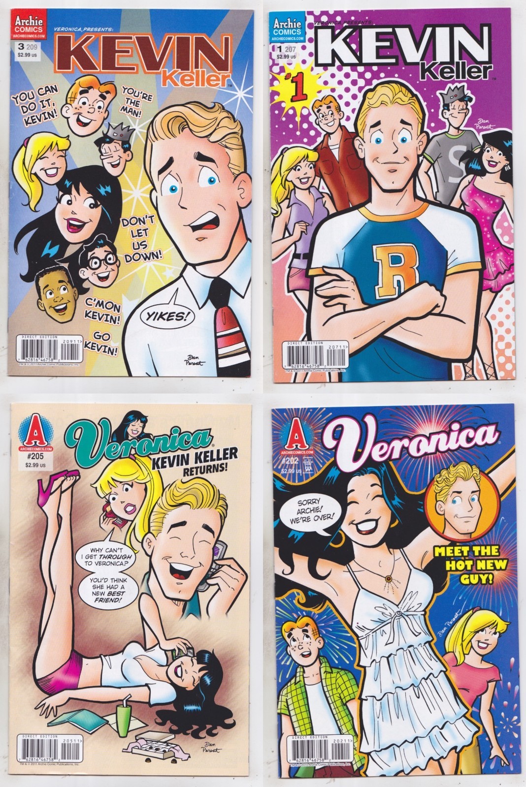 VERONICA #202 205 207 209 Kevin Keller Set x4 1st & 2nd Appearance Archie Comics