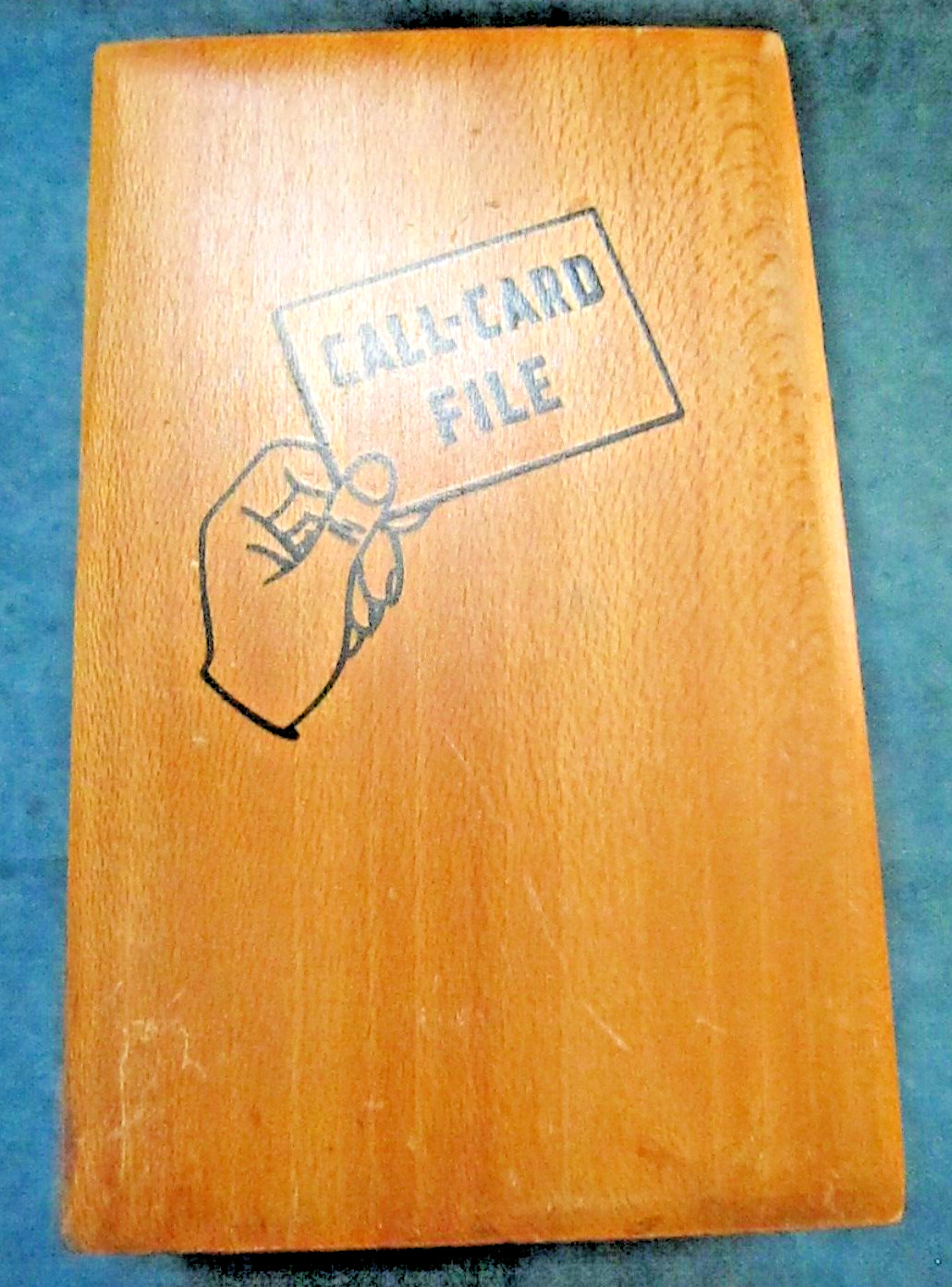 Vintage Call-card file box in oak by Nega-File PA