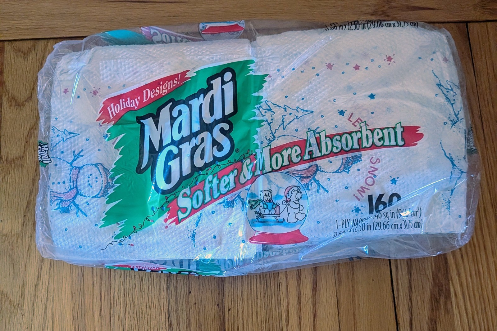 NOS Vintage Christmas Mardi Gras Snowman \