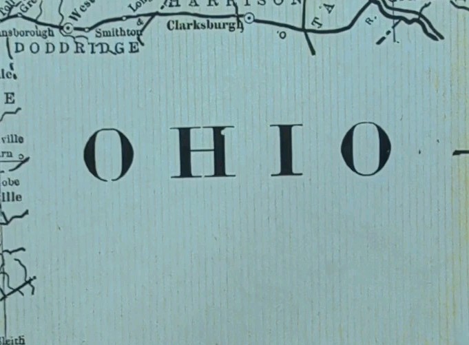 Vintage 1896 OHIO Map 14