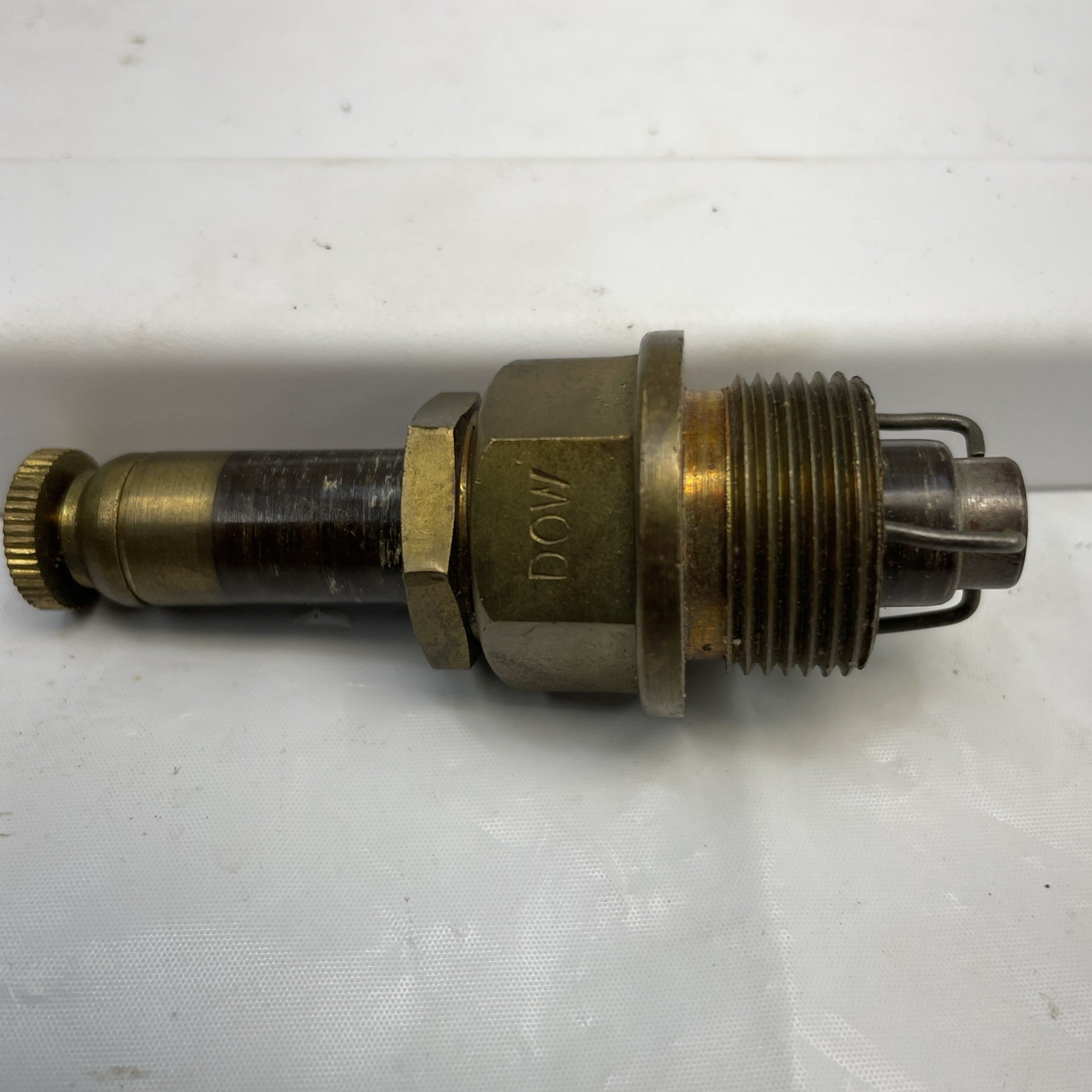 Dow Brass Vintage Spark Plug 
