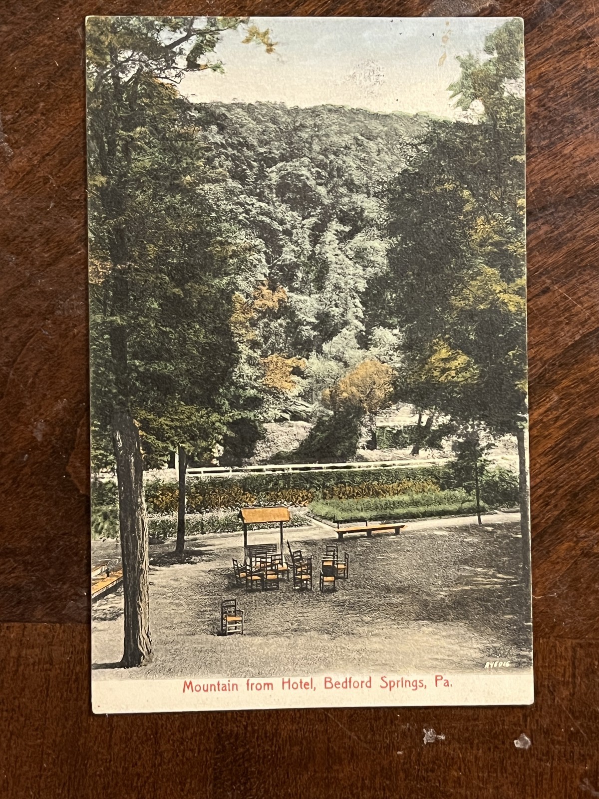 Bedford Springs Hotel Mountain View PA Bedford Co 1908 Ridenour Posted Postcard