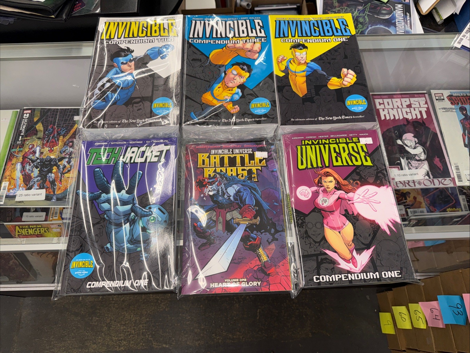 Invincible Compendium 1 2 3 Atom Eve Battle Beast Tech Jacket Lot Complete NEW🔥